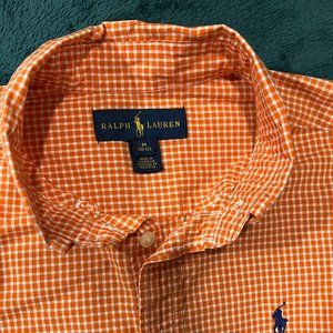 Boys Ralph Lauren Orange Gingham Shirt